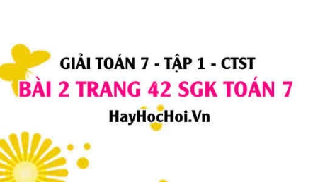 Giải bài 2 trang 42 Toán 7 Tập 1 SGK Chân trời sáng tạo